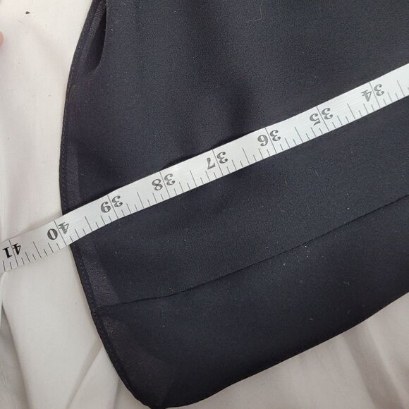 VINTAGE 80s skirt black pull on‎ long maxi chiffon goth S - Picture 10 of 10